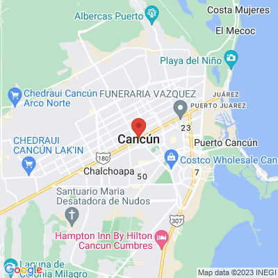 map from Cancun Airport to Cancún