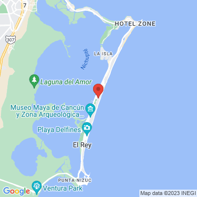 map from Cancun Airport to Marriott Cancun, An All-Inclusive Resort
