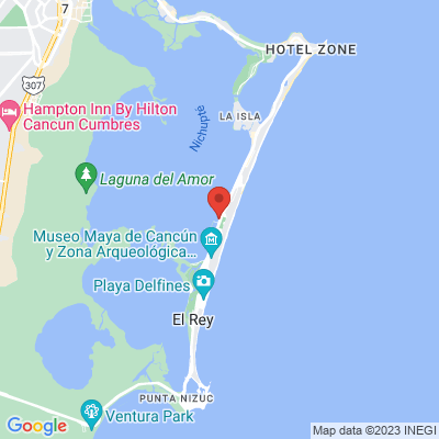 map from Cancun Airport to RosaNegra | Latin American Restaurant in Cancun