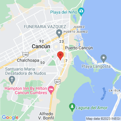 map from Cancun Airport to CASA LA CEIBA
