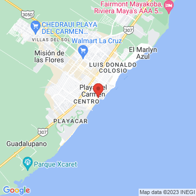 map from Cancun Airport to Maya Villa Condo Hotel & Beachclub