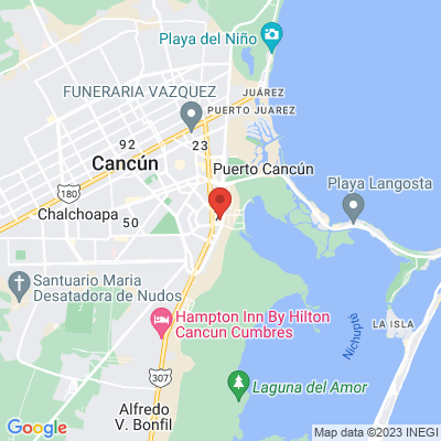 map from Cancun Airport to Torre Buenos Aires