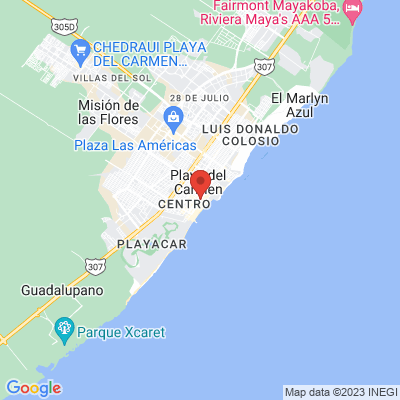map from Cancun Airport to Ahava Hotel By GuruHotel