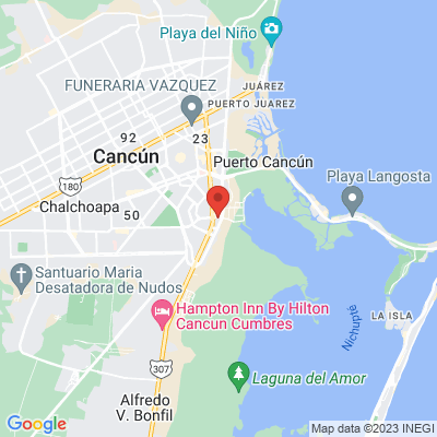 map from Cancun Airport to City Express Cancún
