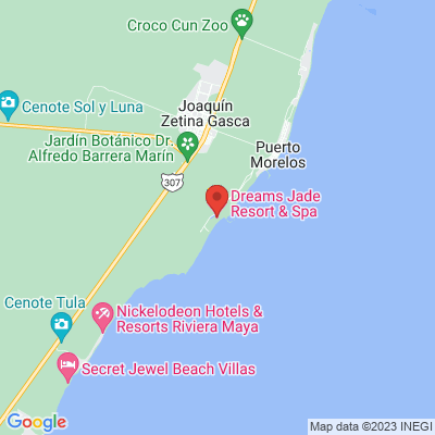 map from Cancun Airport to Dreams Jade Resort & Spa