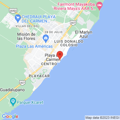 map from Cancun Airport to Coralina Daylight Club