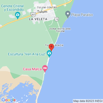 map from Cancun Airport to Dune Boutique Hotel Tulum