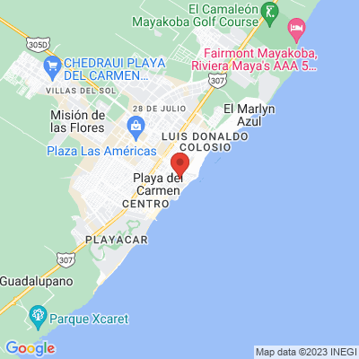 map from Cancun Airport to La Cueva del Chango