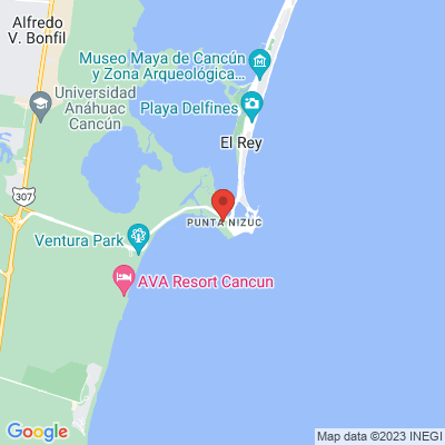 map from Cancun Airport to NIZUC Resort & Spa
