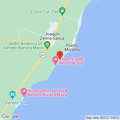 map from Cancun Airport to El Cid Hotel Marina Rivera Maya