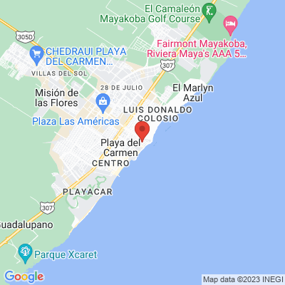 map from Cancun Airport to Condominios Las Brisas