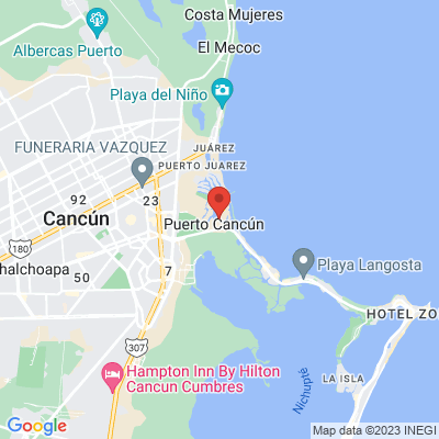 map from Cancun Airport to Renaissance Cancun Resort & Marina