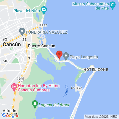 map from Cancun Airport to Playa Linda Apartments Cancún