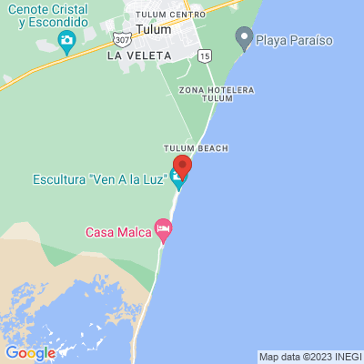 map from Cancun Airport to Selina Tulum
