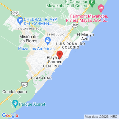 map from Cancun Airport to Hotel Riviera Caribe Maya