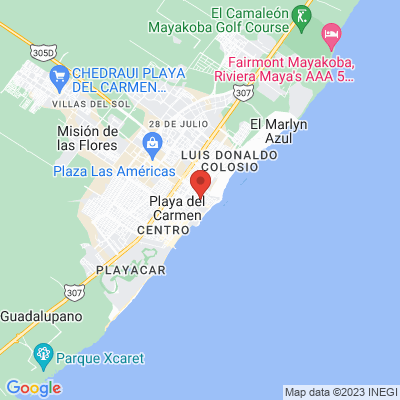 map from Cancun Airport to Casa Ticul Hotel By BFH