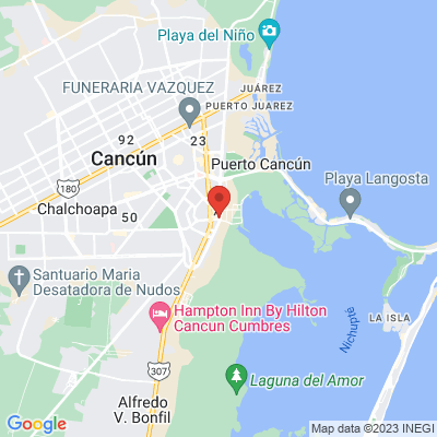 map from Cancun Airport to Residencial Malecón Torre Panama