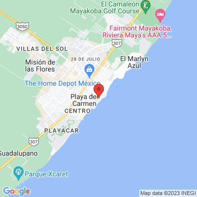 map from Cancun Airport to MIRANDA