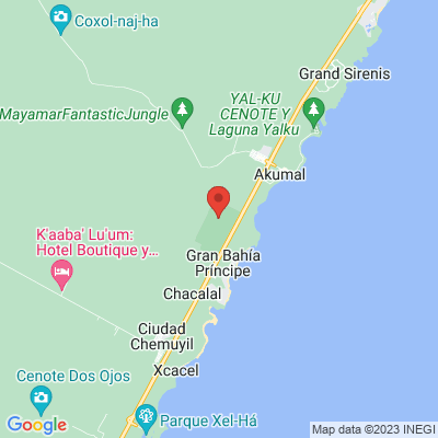 map from Cancun Airport to TAO Residencial Apartment QI M1