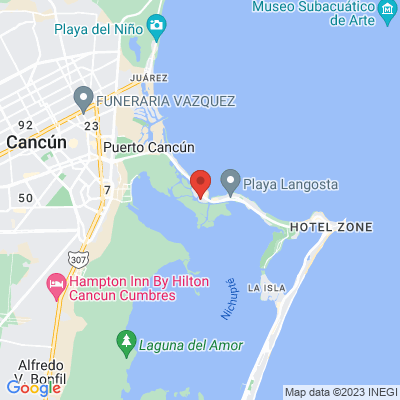 map from Cancun Airport to Hotel Sotavento Cancun