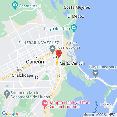 map from Cancun Airport to Nomads Hotel, Hostel & Rooftop Pool