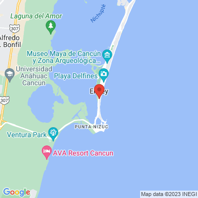 map from Cancun Airport to Brisas Condos by LivIN Cancun