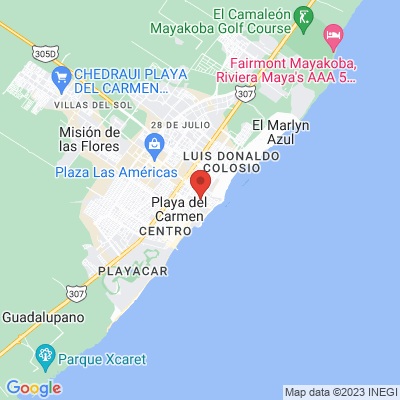 map from Cancun Airport to Hotel Morgana