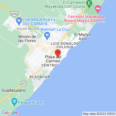 map from Cancun Airport to NASIM CONDO HOTEL