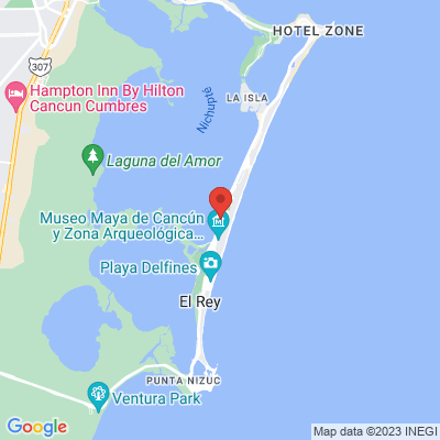 map from Cancun Airport to MARINA DEL REY