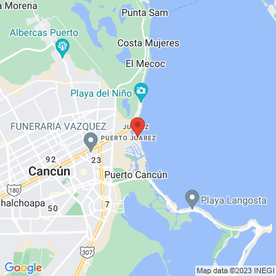 map from Cancun Airport to Dreams Vista Cancun Golf & Spa Resort