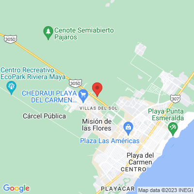 map from Cancun Airport to Real Lucerna Tobel 2