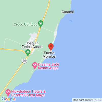 map from Cancun Airport to Hotel Amar Inn