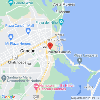 map from Cancun Airport to Perfect Vision