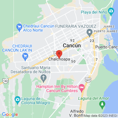 map from Cancun Airport to Chalchoapa