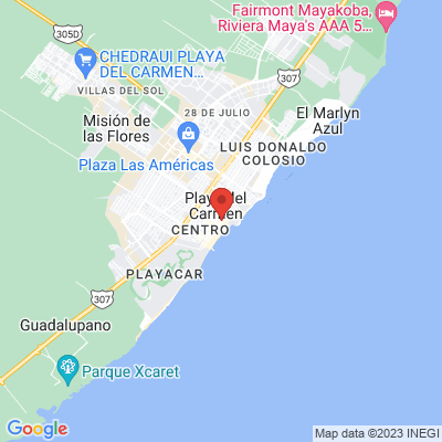 map from Cancun Airport to Calixta Hotel