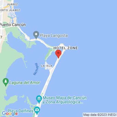 map from Cancun Airport to Blvd. Kukulcan Km 10.5