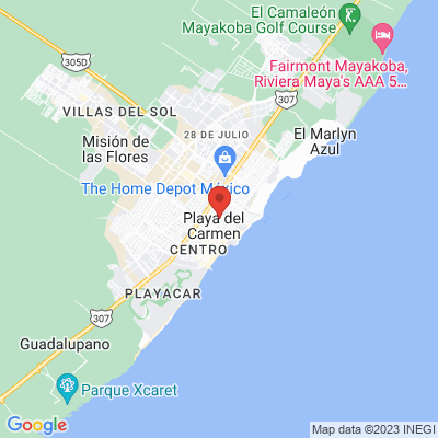 map from Cancun Airport to Vida Playa Hotels