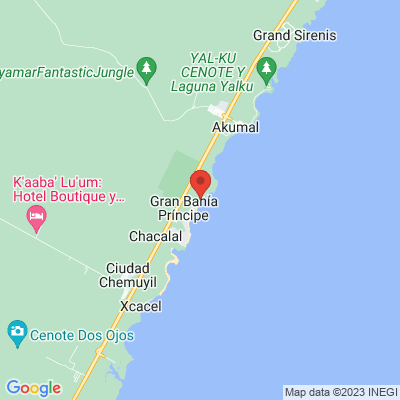 map from Cancun Airport to U-Nah-Kinn