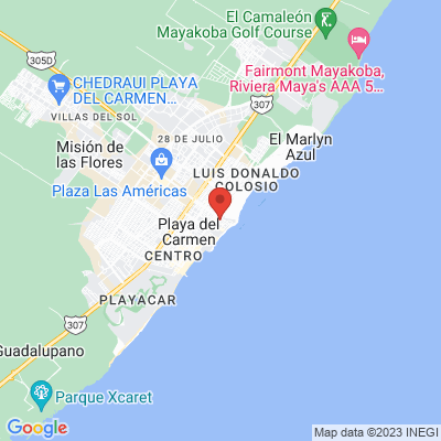 map from Cancun Airport to IT Boutique Hotel & Restaurant