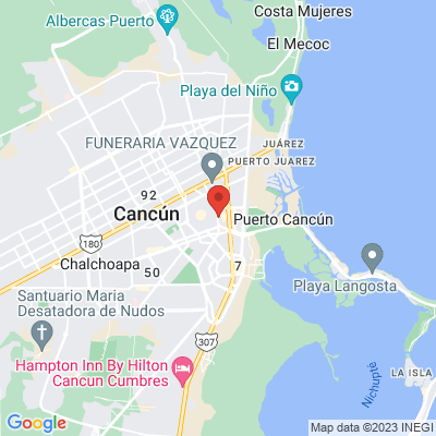 map from Cancun Airport to Hotel Kavia Plus