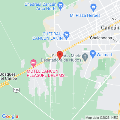 map from Cancun Airport to México